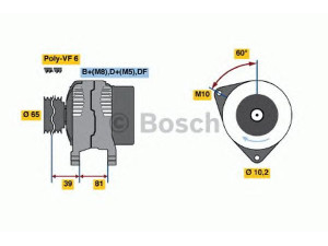 BOSCH 0 123 520 004 kintamosios srovės generatorius