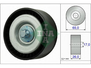 INA 532 0777 10 kreipiantysis skriemulys, V formos rumbuotas diržas 
 Diržinė pavara -> V formos rumbuotas diržas/komplektas -> Laisvasis/kreipiamasis skriemulys
113 202 00 19