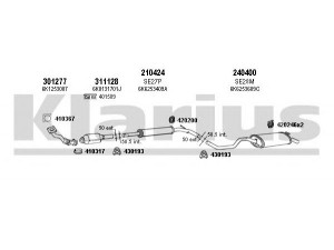 KLARIUS 790037E išmetimo sistema 
 Išmetimo sistema -> Išmetimo sistema, visa