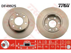 TRW DF4992S stabdžių diskas 
 Dviratė transporto priemonės -> Stabdžių sistema -> Stabdžių diskai / priedai
2996028