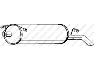 BOSAL 135-693 galinis duslintuvas 
 Išmetimo sistema -> Duslintuvas
1726.H5, 1726.W6