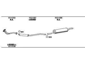 WALKER BW50104 išmetimo sistema 
 Išmetimo sistema -> Išmetimo sistema, visa