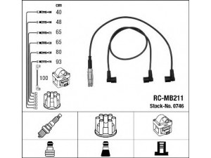 NGK 0746 uždegimo laido komplektas 
 Kibirkšties / kaitinamasis uždegimas -> Uždegimo laidai/jungtys
