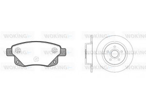 WOKING 813523.01 stabdžių rinkinys, diskiniai stabdžiai 
 Stabdžių sistema -> Diskinis stabdys -> Stabdžių remonto rinkinys