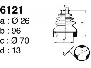 DEPA 6121 gofruotoji membrana, kardaninis velenas 
 Ratų pavara -> Gofruotoji membrana
9403287008, 3287C0