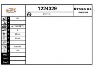 SNRA 1224329 stabdžių apkaba