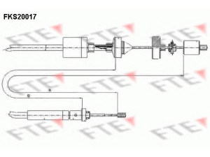 FTE FKS20017 sankabos trosas 
 Dviratė transporto priemonės -> Kabeliai ir tachometro velenaai -> Sankabos trosas
77 00 423 684, 82 00 073 170