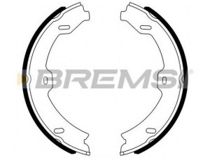 BREMSI GF0318 stabdžių trinkelių komplektas, stovėjimo stabdis 
 Stabdžių sistema -> Rankinis stabdys
2404200012, 2404200120, 2204200620