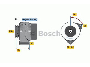 BOSCH 0 120 335 007 kintamosios srovės generatorius 
 Elektros įranga -> Kint. sr. generatorius/dalys -> Kintamosios srovės generatorius
5705 E1, 5705 F9, 95 667 742, 96 050 629