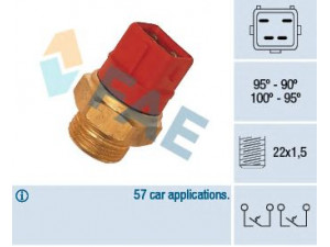 FAE 37960 temperatūros jungiklis, radiatoriaus ventiliatorius 
 Aušinimo sistema -> Siuntimo blokas, aušinimo skysčio temperatūra
6190785, 7001606, 89 BB 8B607 AB