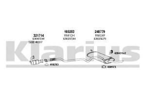 KLARIUS 721092E išmetimo sistema 
 Išmetimo sistema -> Išmetimo sistema, visa