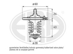 ERA 350220 termostatas, aušinimo skystis 
 Aušinimo sistema -> Termostatas/tarpiklis -> Thermostat
MD 164541, MD317015, ME 191593