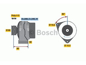 BOSCH 0 986 040 920 kintamosios srovės generatorius 
 Elektros įranga -> Kint. sr. generatorius/dalys -> Kintamosios srovės generatorius
60 580 106, 60 596 660, 60 613 074