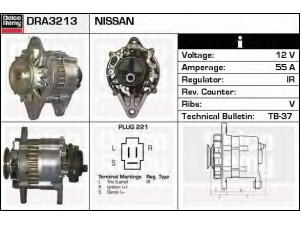 DELCO REMY DRA3213 kintamosios srovės generatorius 
 Elektros įranga -> Kint. sr. generatorius/dalys -> Kintamosios srovės generatorius
A2T05377, A2T25377, 23099-R8107