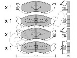 CIFAM 822-218-1 stabdžių trinkelių rinkinys, diskinis stabdys 
 Techninės priežiūros dalys -> Papildomas remontas
0K55-33-323ZA, 0K55-33-323ZB, 0K553-33-23Z