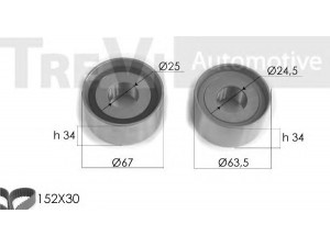 TREVI AUTOMOTIVE KD1216 paskirstymo diržo komplektas 
 Techninės priežiūros dalys -> Papildomas remontas
7701471769