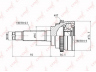 LYNXauto CO-1812A jungčių komplektas, kardaninis velenas 
 Ratų pavara -> Sujungimai/komplektas
93741015, 9627357, 96273570, 96273571