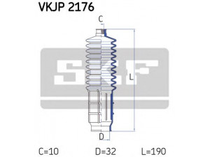 SKF VKJP 2176 gofruotoji membrana, vairavimas 
 Vairavimas -> Gofruotoji membrana/sandarinimai