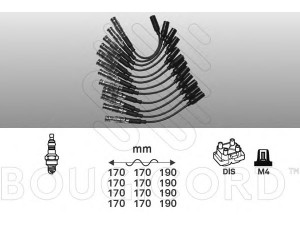 BOUGICORD 9840 uždegimo laido komplektas 
 Kibirkšties / kaitinamasis uždegimas -> Uždegimo laidai/jungtys
1121500118, 1121506218, A1121500118
