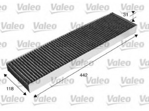 VALEO 715586 filtras, salono oras 
 Filtrai -> Oro filtras, keleivio vieta
64 31 9 127 515, 64 31 9 127 516