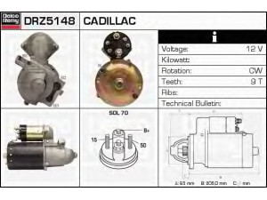 DELCO REMY DRZ5148 starteris