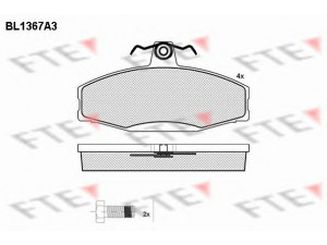 FTE BL1367A3 stabdžių trinkelių rinkinys, diskinis stabdys 
 Techninės priežiūros dalys -> Papildomas remontas
115 430 261, 115 430 284, 115 430 285