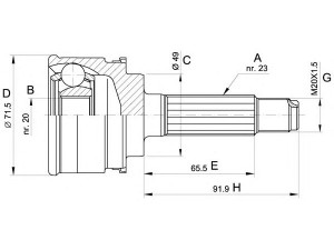 OPEN PARTS CVJ5348.10 jungčių komplektas, kardaninis velenas 
 Ratų pavara -> Sujungimai/komplektas
44101800E01, 4410180E21, 4410180E21000