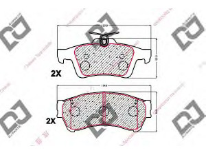 DJ PARTS BP1715 stabdžių trinkelių rinkinys, diskinis stabdys 
 Techninės priežiūros dalys -> Papildomas remontas
425405, 425408, 425439, 1233679