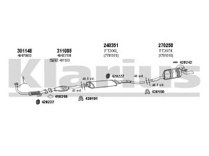 KLARIUS 330891E išmetimo sistema 
 Išmetimo sistema -> Išmetimo sistema, visa