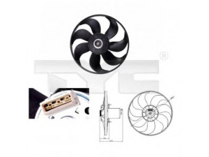 TYC 837-0013 ventiliatorius, radiatoriaus 
 Aušinimo sistema -> Oro aušinimas
3A0959455B