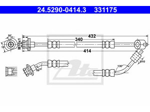 ATE 24.5290-0414.3 stabdžių žarnelė 
 Stabdžių sistema -> Stabdžių žarnelės
46211-0X800