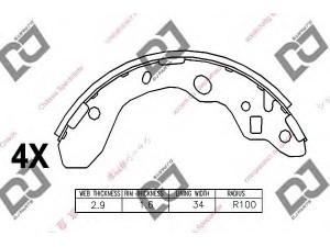 DJ PARTS BS1016 stabdžių trinkelių komplektas 
 Techninės priežiūros dalys -> Papildomas remontas
B2YD26387A, B2YD2438Z, B2YD2637ZA