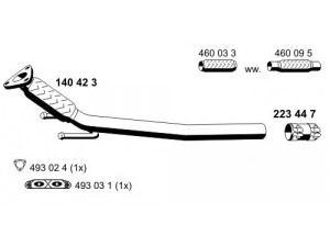 ERNST 140423 išleidimo kolektorius 
 Išmetimo sistema -> Išmetimo vamzdžiai
1K0 254 300 L, 1K0 254 303 S, 1K0 254 305 G