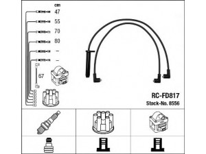 NGK 8556 uždegimo laido komplektas 
 Kibirkšties / kaitinamasis uždegimas -> Uždegimo laidai/jungtys
61 86 107