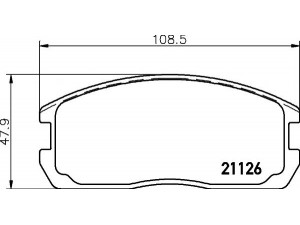 MINTEX MDB1282 stabdžių trinkelių rinkinys, diskinis stabdys 
 Techninės priežiūros dalys -> Papildomas remontas
MB277542, MB366969, MB407460, MB534583