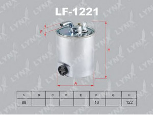 LYNXauto LF-1221 kuro filtras 
 Techninės priežiūros dalys -> Papildomas remontas
611 092 01 01, A 611 092 01 01