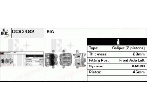 EDR DC83482 stabdžių apkaba 
 Dviratė transporto priemonės -> Stabdžių sistema -> Stabdžių apkaba / priedai
5 8110 3E 100