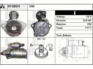 EDR 910823 starteris 
 Elektros įranga -> Starterio sistema -> Starteris
076911023B, 079911023B, 079911023BX