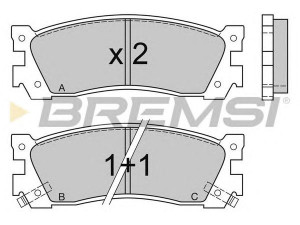 BREMSI BP2422 stabdžių trinkelių rinkinys, diskinis stabdys 
 Techninės priežiūros dalys -> Papildomas remontas
H2662648Z, H2662648ZA, H2912648Z