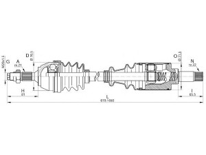 OPEN PARTS DRS6000.00 kardaninis velenas 
 Ratų pavara -> Kardaninis velenas
327250, 32728J, 95601868, 95624994