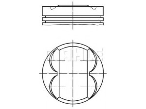 MAHLE ORIGINAL 009 32 02 stūmoklis 
 Variklis -> Cilindrai/stūmokliai