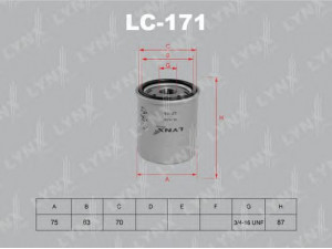 LYNXauto LC-171 alyvos filtras 
 Techninės priežiūros dalys -> Techninės priežiūros intervalai
11 42 0 306 483, 11 42 7 791 059