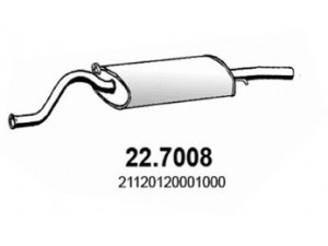 ASSO 22.7008 galinis duslintuvas 
 Išmetimo sistema -> Duslintuvas
21120120001000