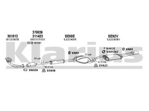 KLARIUS 790108U išmetimo sistema 
 Išmetimo sistema -> Išmetimo sistema, visa