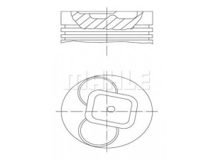 MAHLE ORIGINAL 629 12 10 stūmoklis 
 Variklis -> Cilindrai/stūmokliai