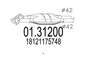 MTS 01.31200 priekinis duslintuvas 
 Išmetimo sistema -> Duslintuvas
18121175748