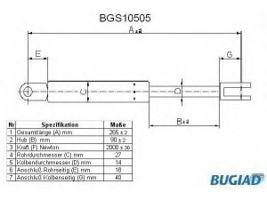 BUGIAD BGS10505 dujinė spyruoklė, bagažinė 
 Priedai -> Bagažinė/pakrovimo skyrius
1239800064