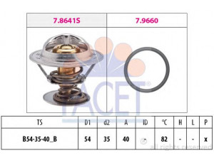 FACET 7.8641 termostatas, aušinimo skystis 
 Aušinimo sistema -> Termostatas/tarpiklis -> Thermostat