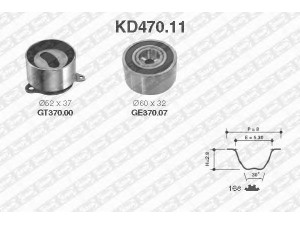 SNR KD470.11 paskirstymo diržo komplektas 
 Techninės priežiūros dalys -> Papildomas remontas
FE1H-12-700A, FE3N-12-730, 0K955-12-730A