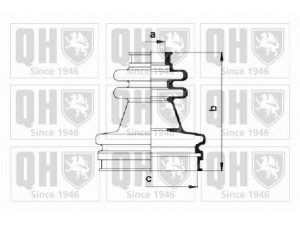 QUINTON HAZELL QJB633 gofruotoji membrana, kardaninis velenas 
 Ratų pavara -> Gofruotoji membrana
3287.72, 95 653 008